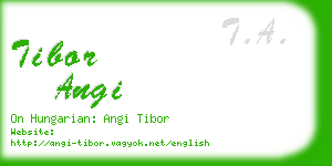 tibor angi business card